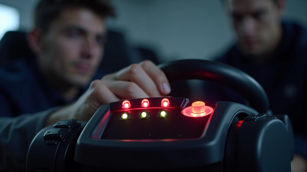 جهاز Reaction Light Pro يعرض مصابيح LED وأزرار الاستجابة في بيئة تدريب احترافية